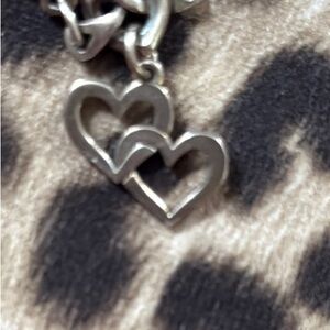 Silver Heart Charm Bracelet